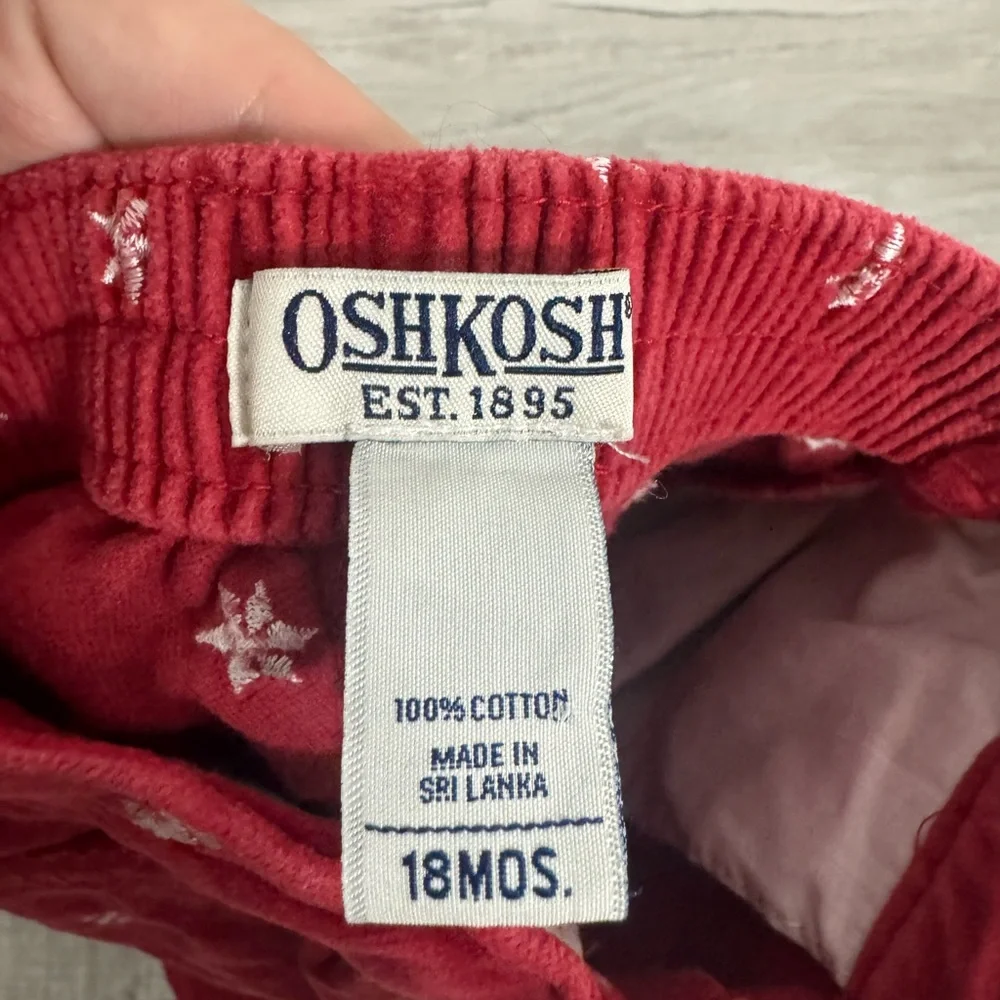 Oshkosh Red Velvet Pants‎ 18M